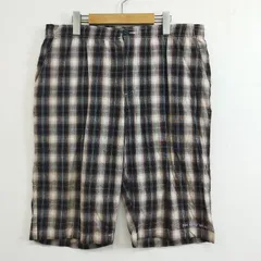 Town & Country T&C SURF タウンアンドカントリー ハーフパンツ ショートパンツ チェック柄 サーフ メンズ コットン ブラック ホワイト サイズXL 古着 E727のサムネイル