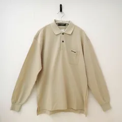 古着　新品タグ付き　メンズ長袖ポロシャツ　Mr. JUNKO KOSHINO Mサイズ　ミスタージュンコ　コシノジュンコ　ベージュ系　胸ポケット　Mサイズ　ビックTシャツのサムネイル