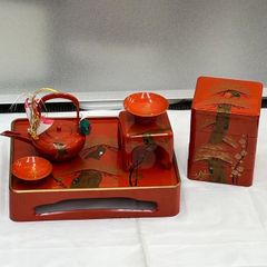 鶴お屠蘇セット天然木うるし漆器 天然木 うるし塗装 鶴松蒔絵 お正月 結婚式 結納 屠蘇器 大特価 - メルカリ