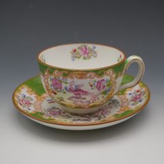 希少】オールドノリタケ 花紋 金盛り ティーカップ＆ソーサー ぺ