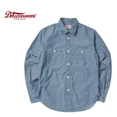 DELUXEWARE デラックスウエア 長袖 シャツ “56 INDIGO CHAMBRAY” 7623のサムネイル