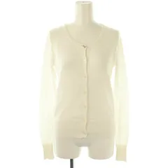 パトリツィアペペ PATRIZIA PEPE コットンクルーネックカーディガン ニット 長袖 薄手 リネン混 1 白 /NR ■OS ■SHのサムネイル