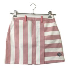 coco 中古 アンパスィ and per se レディース スカート M 白×ピンク ストライプ ボーダー and per se レディース ゴルフスカート ストライプ - メルカリ