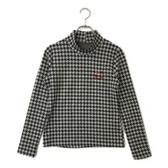 中古 レディース キスオンザグリーン KISS ON THE GREEN 長袖シャツ 2(M) 白×黒 ハイネック 秋冬素材 千鳥柄のサムネイル