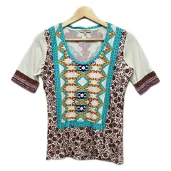 ETRO(エトロ) 半袖Tシャツ サイズ46 L レディース - 白×ピンク×マルチ クルーネックのサムネイル