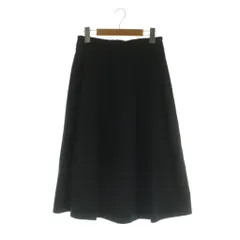 バーニーズニューヨーク BARNEYS NEW YORK タックフレアスカート ロング F ブラック /MY ■OS ■SHのサムネイル
