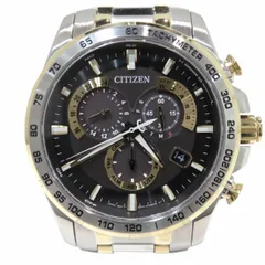 シチズン CITIZEN エコドライブ 腕時計 総重量約161g SS 電波ソーラー ブラック文字盤 E610-S104840 メンズのサムネイル