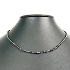 ラストプライス❣️k18WGブラックダイアネックレス30ct ワイヤー交換