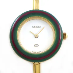 グッチ GUCCI 腕時計 チェンジベゼル 1100L マルチカラーベゼル 全11色 ホワイト文字盤 GP クオーツアナログ 【中古】のサムネイル