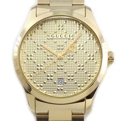 グッチ GUCCI 腕時計 Gタイムレス 126.4 ゴールド文字盤 デイト SS クオーツアナログ 【中古】のサムネイル