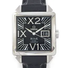 オメガ OMEGA 腕時計 デ・ヴィル X2 ビッグデイト 7813.50.31 コーアクシャル 夜光針 スクエア ブラック文字盤 SS ブラック アリゲーターレザーベルト 自動巻き 【中古】のサムネイル