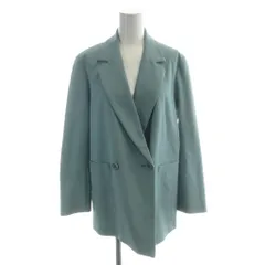 ボールジー BALLSEY トゥモローランド プレシャスモック ダブルブレストジャケット 上着 36 緑 グリーン 無地 長袖 /AB ■OSのサムネイル