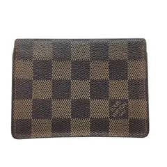 LOUIS　VUITTON【ルイヴィトン】ポルト2カルト　ヴェルティカル　パスケース　カードケース　ダミエエべヌ　N60533【中古品/USED-BC】質屋　かんてい局那覇店　ｎ3102350927300142