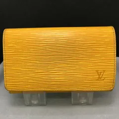 LOUIS VUITTON　ルイヴィトン　二つ折り財布　ポルトモネビエトレゾール　エピ　イエロー系　2158