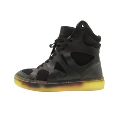 PUMA プーマ McQ ALEXANDER McQUEEN アレキサンダーマックイーン スニーカー コラボ ハイカット メッシュ シューズ 靴 ブラック 6 1/2 23cm レディース 【中古】