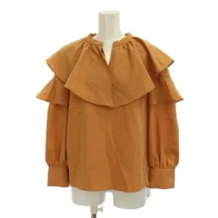 フェルゥ Feroux ラッフルスキッパー ブラウス シャツ F オレンジ 長袖 /AG ■OSのサムネイル