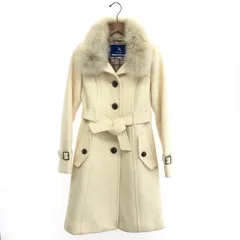 BURBERRY バーバリーブルーレーベル ロングコート サイズ:38 裏地ノバチェック/フォックスファー    ホワイト レディース / 240001206098のサムネイル