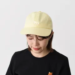 MAISON KITSUNE メゾン キツネ キャップ 帽子 ベイビー フォックス OW06108 WB0026 レディース ユニセックス イエロー コットン ベースボールキャップ キャンバスキャップ カーブバイザー 刺繍パッチ 6パネルのサムネイル