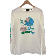 【中古】　XLARGE　ロンT　長袖　トップス　クルーネック　プリント　ロゴT　ブランドロゴ　ストリート　 古着　/4393