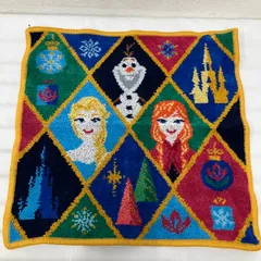2934　FEILER　フェイラー　ハンカチ　アナと雪の女王　ウォームハグ　ブルー×イエローオーカー　アナ雪　DISNEY　ディズニー　エルサ　オラフ　アナ　レディース　プリンセス