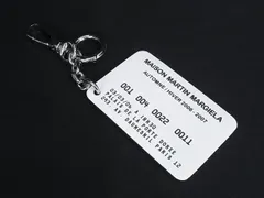 ■新品■未使用■ Maison Martin Margiela メゾンマルタンマルジェラ 4ステッチ レザー カードケース キーホルダー ホワイト系 HA4493のサムネイル