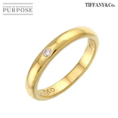 ティファニー TIFFANY&CO. スタッキング バンド 8号 リング ダイヤ 1P K18 YG イエローゴールド 750 指輪 Stacking Ring 90325916