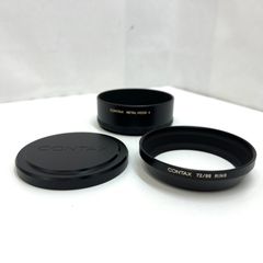 CONTAX プラナー85mm1.4 メタルフード・リングセット 002484】 CONTAX 72/86 RING + CONTAX METAL HOOD 4 コンタックス