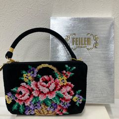 プチポワン 久家道子 花柄ゴブラン刺繍入り布製ポーチ 眼鏡ケース 未 