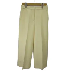マックスマーラ MAX MARA ワイドパンツ スラックス 34 クリーム 無地 ワイドシルエット クロップド丈 /SH ■GY57のサムネイル