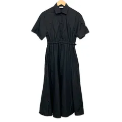MONCLER(モンクレール) ワンピース サイズ38 M レディース美品  ABITO 黒 レギュラーカラー/半袖/ロングのサムネイル