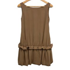 FOXEY NEW YORK 38 M ベージュ パフィーポロワンピース 洗える - メルカリ