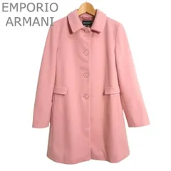 美品 EMPORIO ARMANI エンポリオアルマーニ ステンカラーコート ロングコート カシミヤ混 ピンク サイズ10A 142cm キッズのサムネイル
