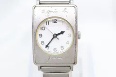 【W304-127】動作品 電池交換済 agnes b. アニエスベー 腕時計 V401-1620 蛇腹ベルト レディースのサムネイル