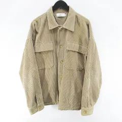 アズールバイマウジー AZUL by moussy コーデュロイジャケット L ベージュ系 胸ポケット ボタン 裏地 無地 ブルゾンのサムネイル