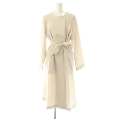 ナチュラルビューティーベーシック NATURAL BEAUTY BASIC 24AW 折り返しラペルノーカラーコート スプリング PS ライトベージュ ベルト付き /CX ■OS