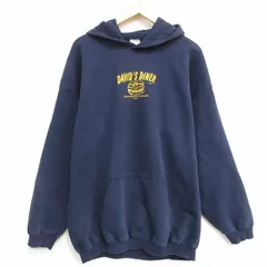 XL/古着 長袖 スウェット パーカー メンズ 00年代 00s ディナー 大きいサイズ クルーネック 紺 26apr28