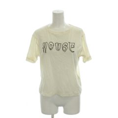 파퍼 furfur HOUSE 자수 시어 T 셔츠 F 화이트 오프 화이트 라운드 넥 반소매 / AG ■OS