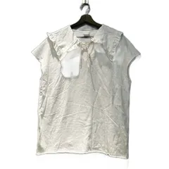 シティショップ CITYSHOP ノースリーブカットソー Tシャツ ビッグカラー コットン 白 ホワイト ■FYのサムネイル