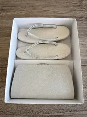 シルバー 和装用バッグと草履セット