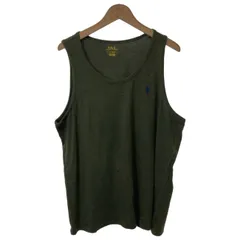 【中古】　POLO RALPH LAUREN　タンクトップ　トップス　クルーネック　無地　ワンポイント　スモールポニー　刺しゅう　古着　/7035のサムネイル