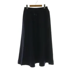 マリークワント MARY QUANT ナイロンイージーフレアスカート M 紺 ネイビー ロング丈 /AG ■OSのサムネイル