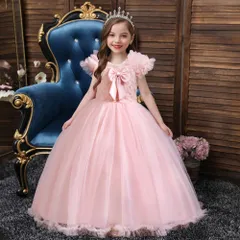 子供ドレス 発表会ドレス ジュニアドレス 女の子 ロングドレス コンクール ドレス ワンピース ピアノ 子どもドレス 発表会 結婚式 キッズドレス こどもドレス 子供服 可愛い 110cm-140cm#fopzh