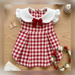 犬服 ハンドメイド ギンガムチェック(大)赤 - メルカリ