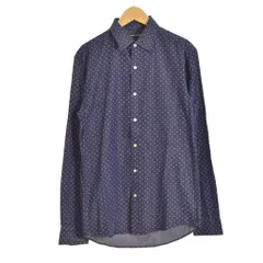 マイケルコース MICHAEL KORS  DOT ON CHAMBRAY Slim Fit ドット柄 長袖シャツ XS 紺 ネイビー CS94CJ06GW ■FY ■SHのサムネイル