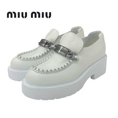 MIUMIU レザーレースアップダービーシューズ 34 2/1 - メルカリ