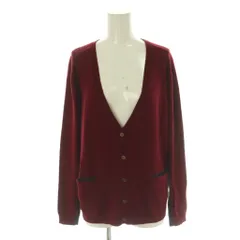 パドカレ pas de calais カーディガン ウール混 38 赤 レッド 紫 パープル 長袖 /AG ■OSのサムネイル