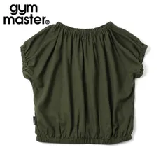 gym master ジムマスター 【涼感2WAY】麻レーヨン フレンチスリーブブラウス レディース 前後2WAY リネン混 春夏 G721743 オリーブのサムネイル