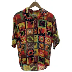 【中古】　ICEBERG　柄シャツ　半袖　トップス　オープンカラー　総柄　ルーニーテューンズ　スピーディーゴンザレス　イタリア製　古着　/1156のサムネイル