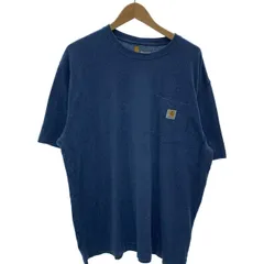 【中古】　Carhartt　Tシャツ　半袖　トップス　クルーネック　ポケT　胸ポケット　ワンポイント　オーバーサイズ　アメカジ　古着　/7031