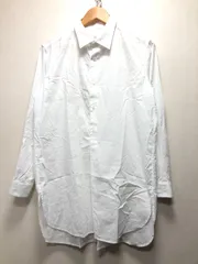 535052 Y's 長袖 ロング丈 プルオーバー シャツ 2 ホワイト メンズ レディース ワイズ YO-B07-001 yohji yamamoto ヨウジヤマモトのサムネイル